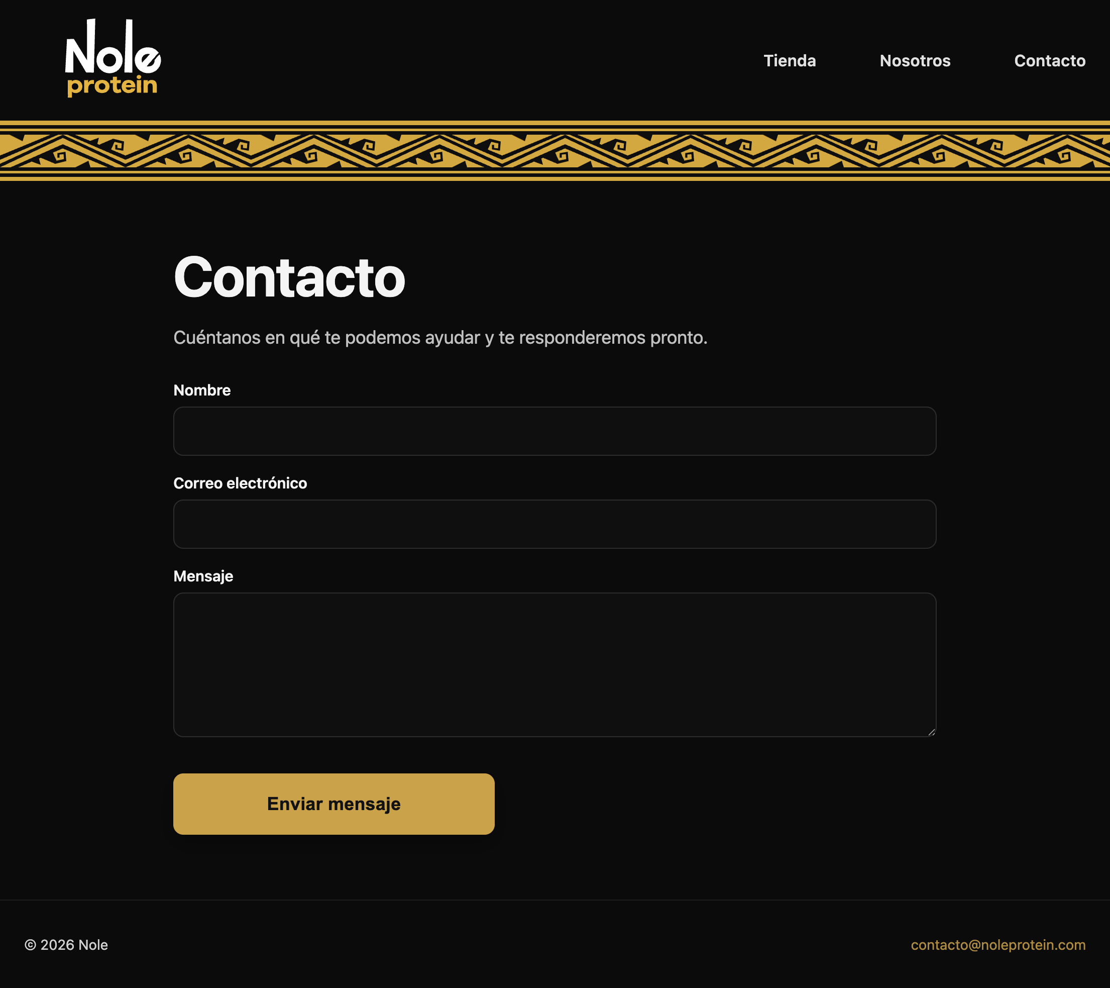 Nole Protein — contact page
