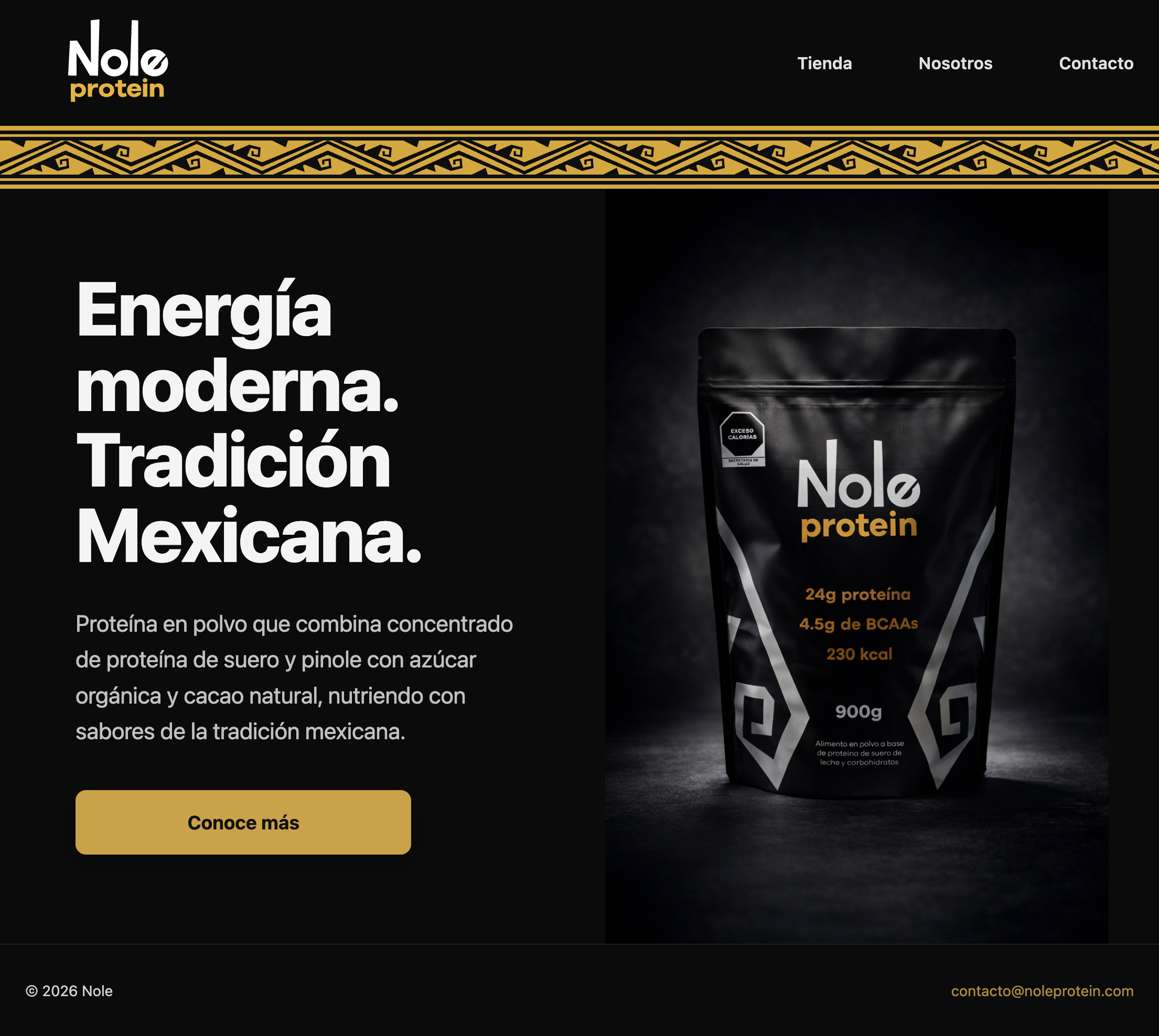 Nole Protein website preview