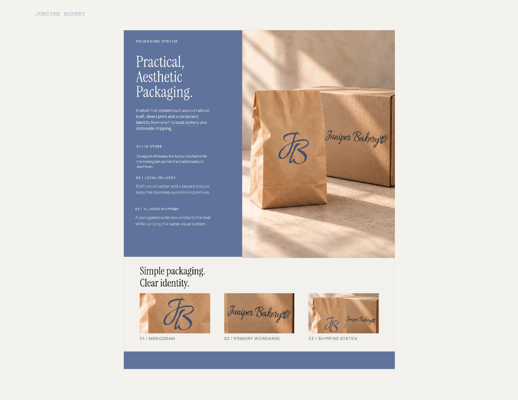Juniper Bakery packaging system