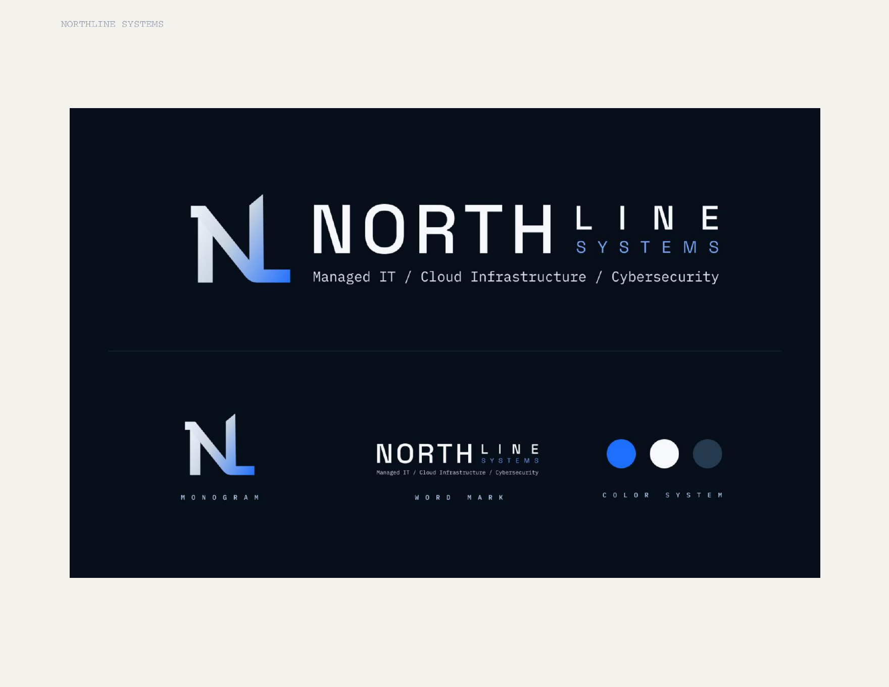 Northline Systems logo system from the brand presentation